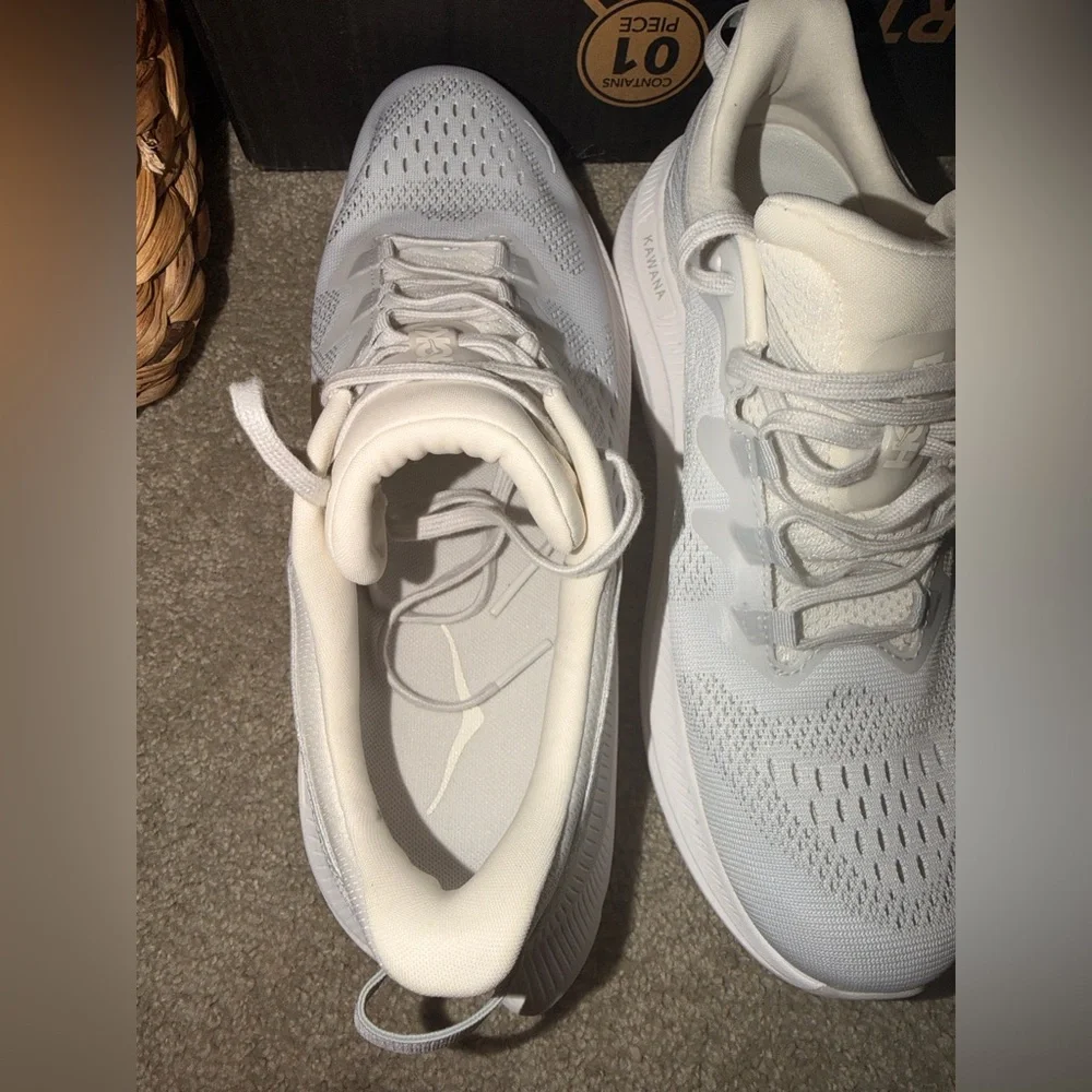 Hoka Light Gray Athletic Shoes